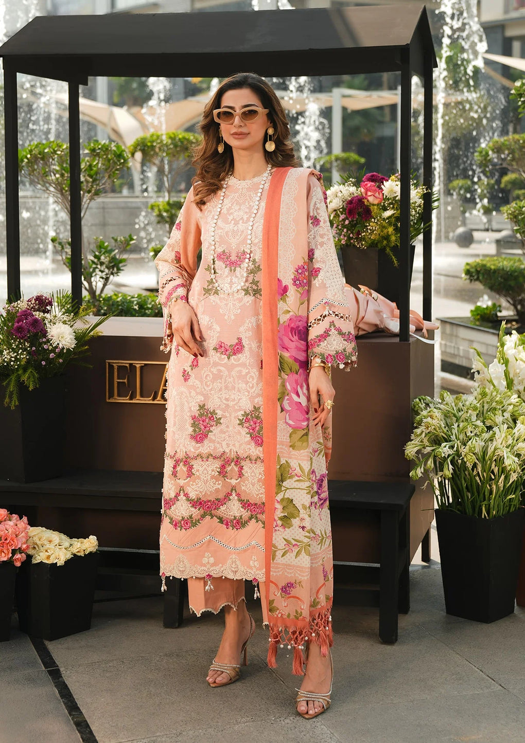 Flourishing Romance- EMBROIDERED KHADDAR FRONT