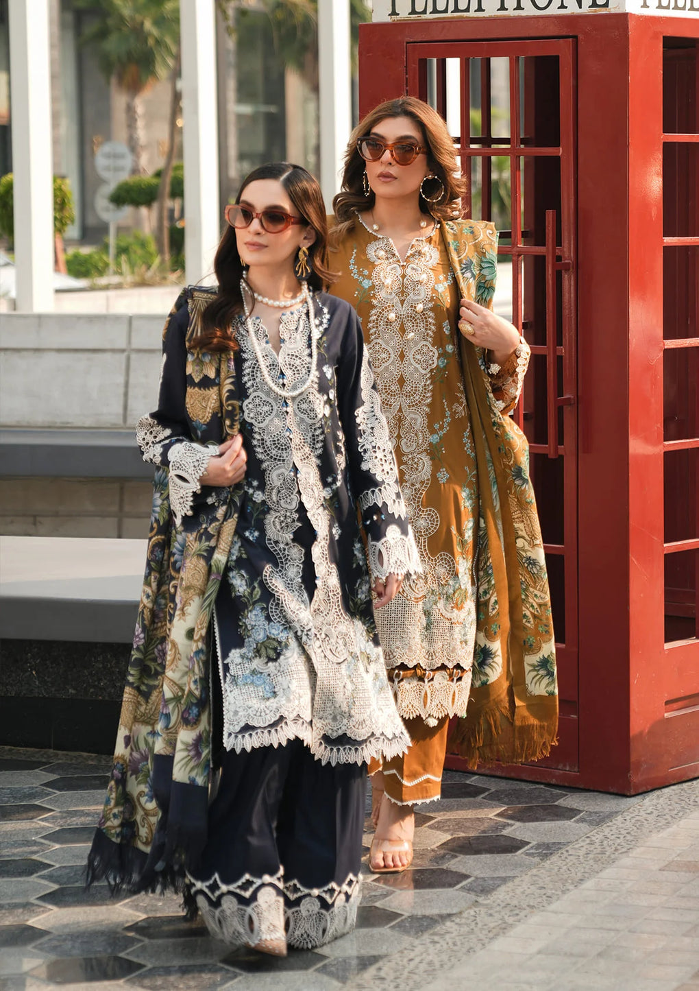 Breathtaking dresses from Elaf Winter Pashmina Shawl Collection 2024