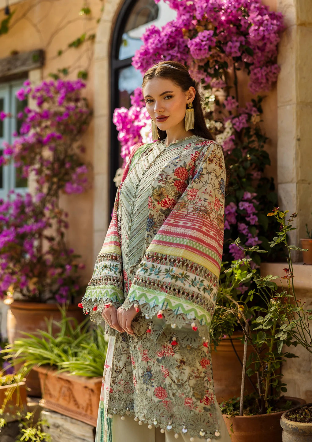 Elegent dress GIARDINO from ELAF Print Chikankari Collection 2025.