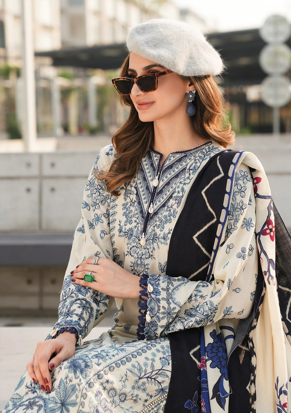 zoom image of EMBROIDERED KARANDI FRONT shirt and SLEEVES